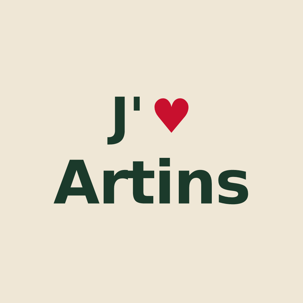 Tote bag personnalisé Artins — design J'aime Artins