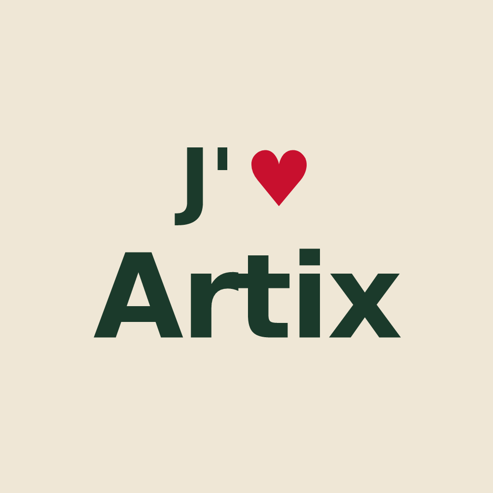 Tote bag personnalisé Artix — design J'aime Artix