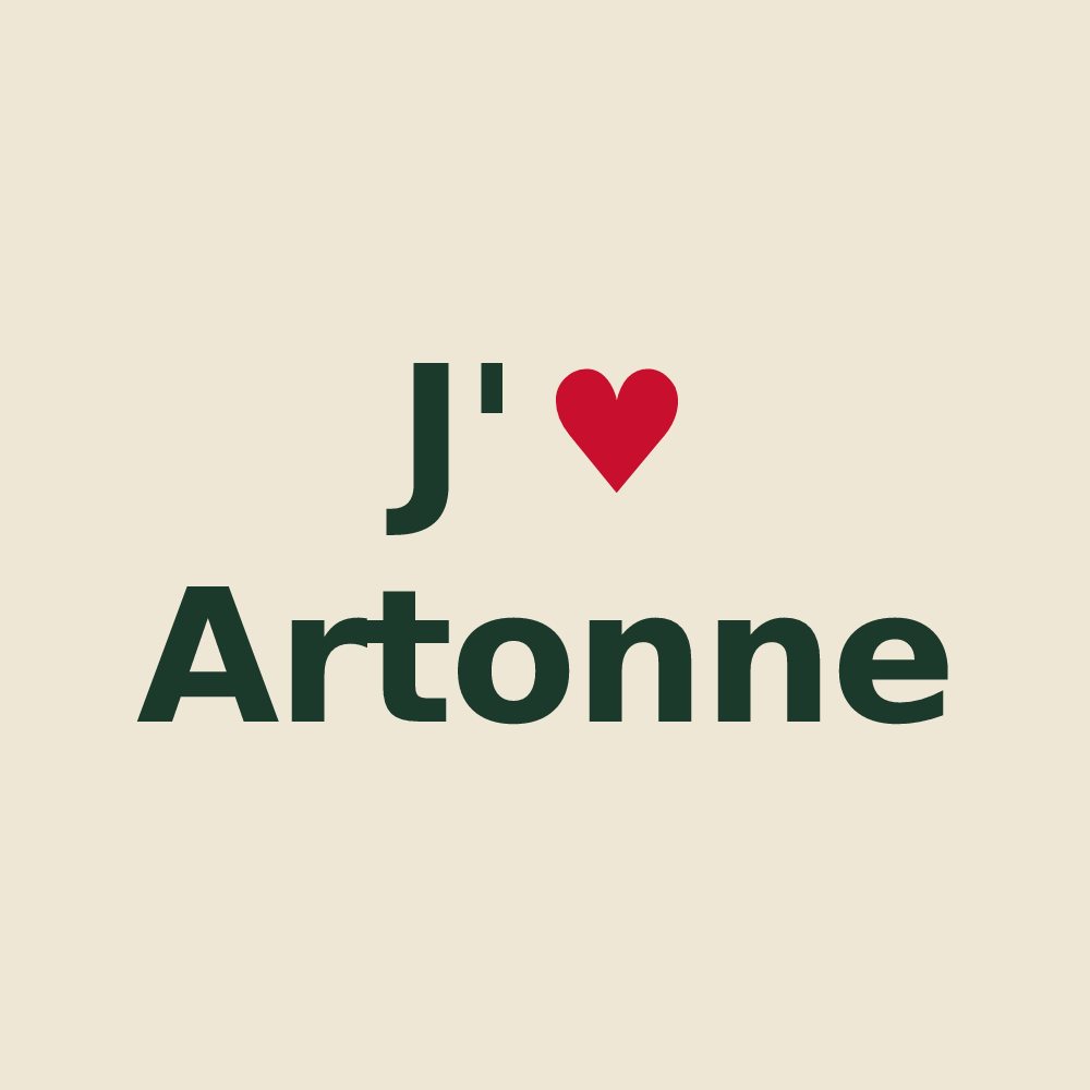Tote bag personnalisé Artonne — design J'aime Artonne