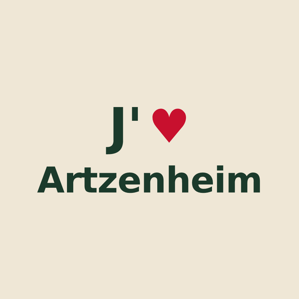 Tote bag personnalisé Artzenheim — design J'aime Artzenheim