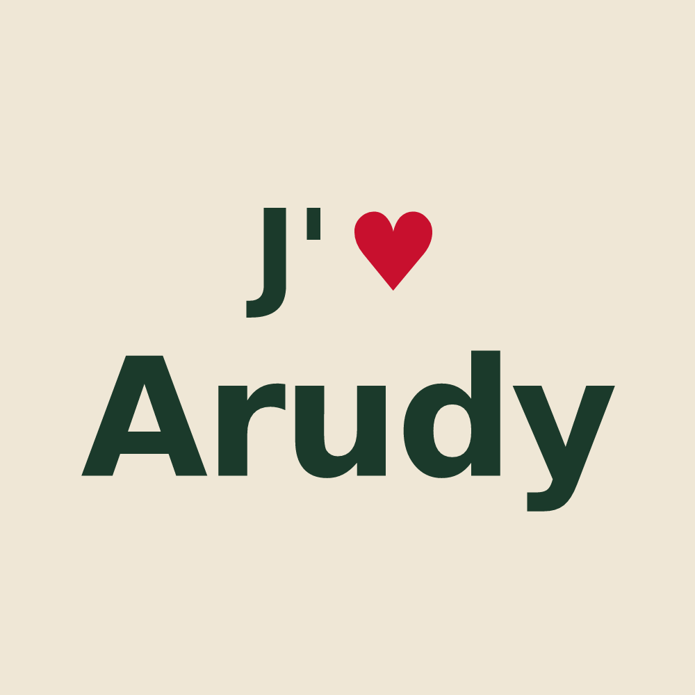 Tote bag personnalisé Arudy — design J'aime Arudy