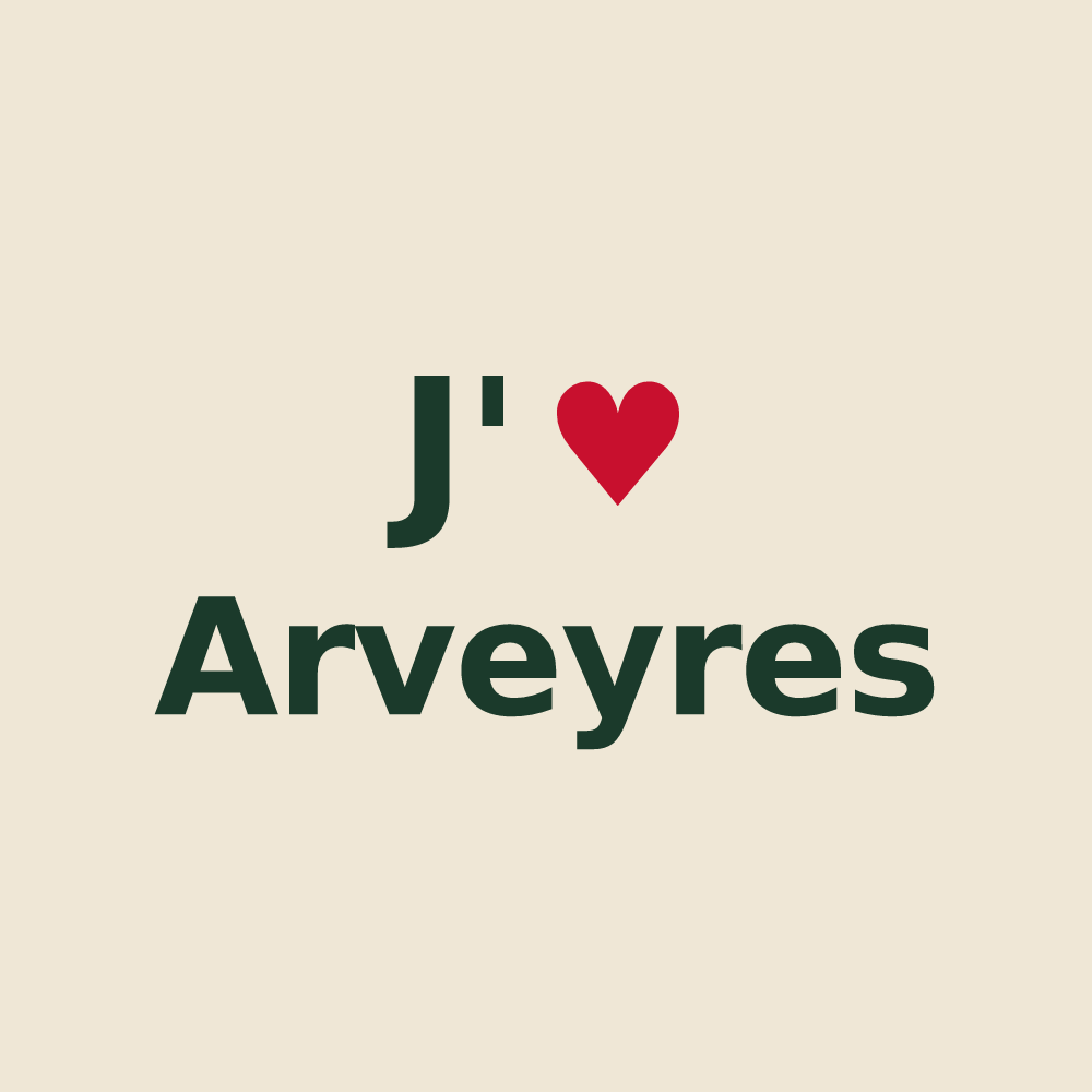 Tote bag personnalisé Arveyres — design J'aime Arveyres
