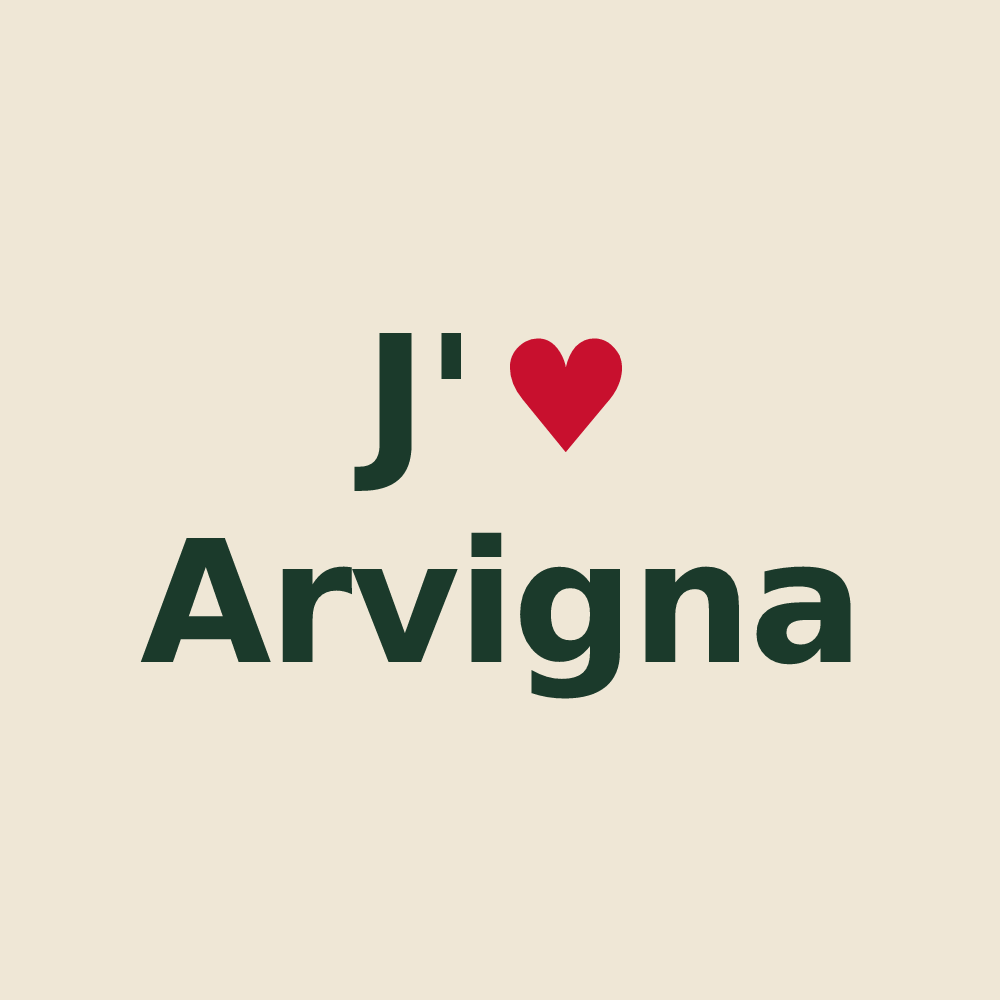 Tote bag personnalisé Arvigna — design J'aime Arvigna