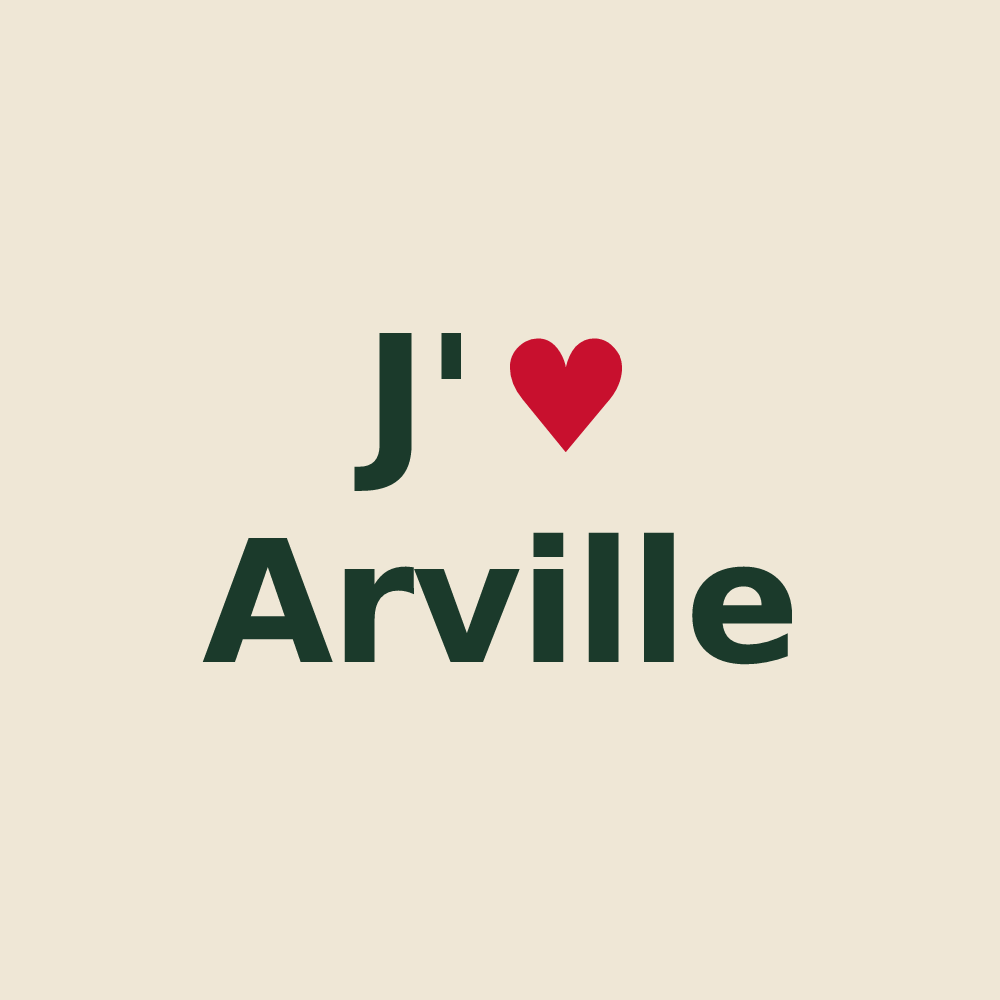 Tote bag personnalisé Arville — design J'aime Arville