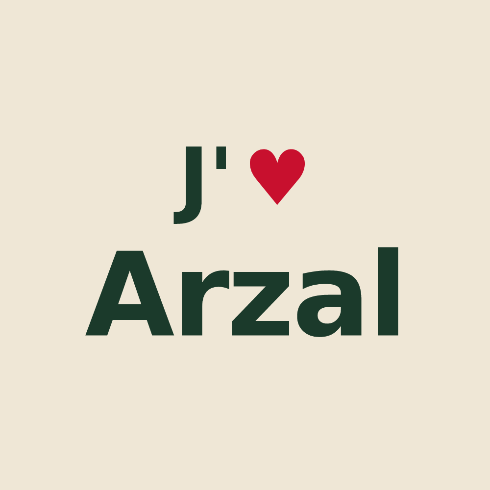 Tote bag personnalisé Arzal — design J'aime Arzal
