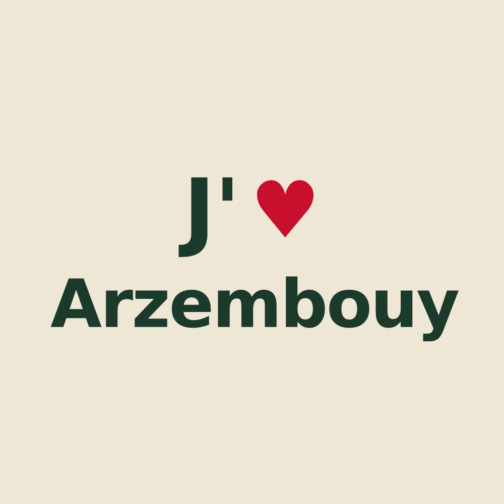 Tote bag personnalisé Arzembouy — design J'aime Arzembouy
