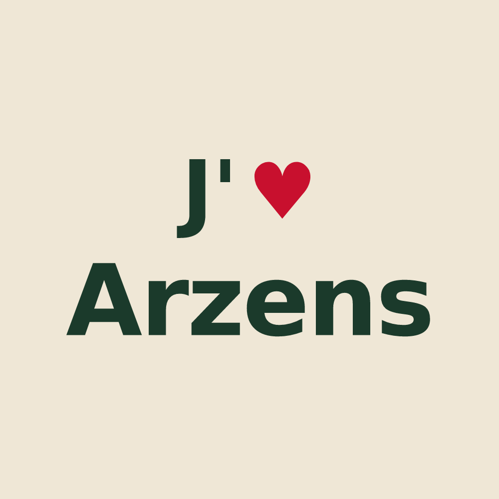 Tote bag personnalisé Arzens — design J'aime Arzens