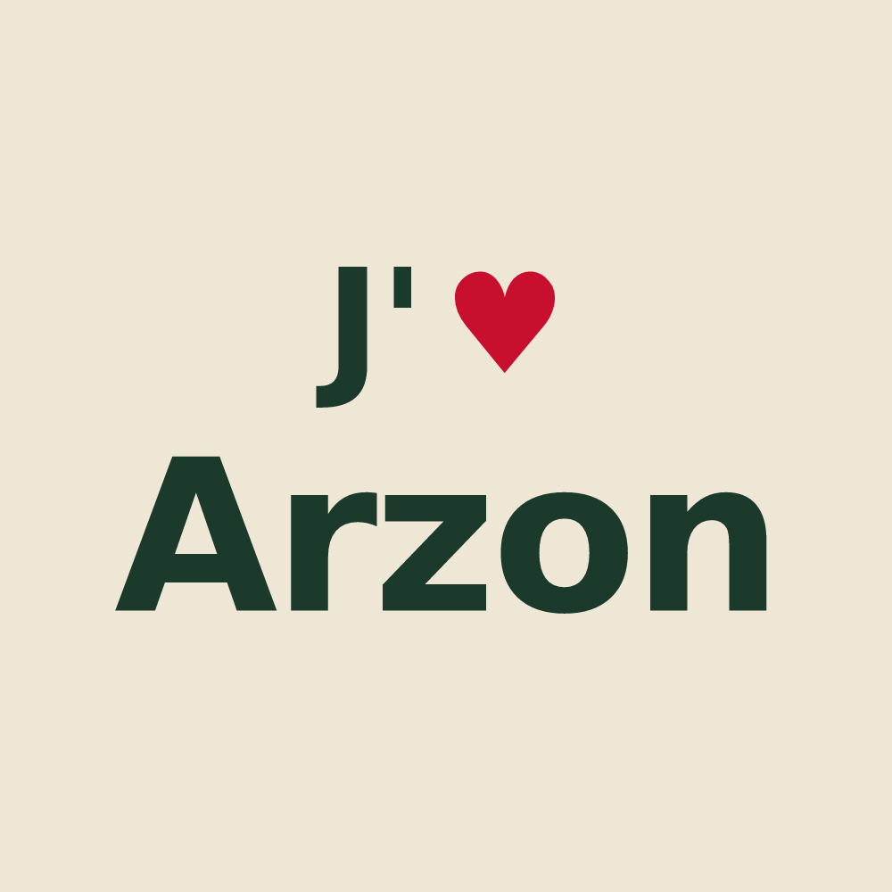 Tote bag personnalisé Arzon — design J'aime Arzon