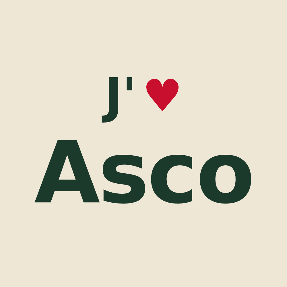Tote bag personnalisé Asco — design J'aime Asco