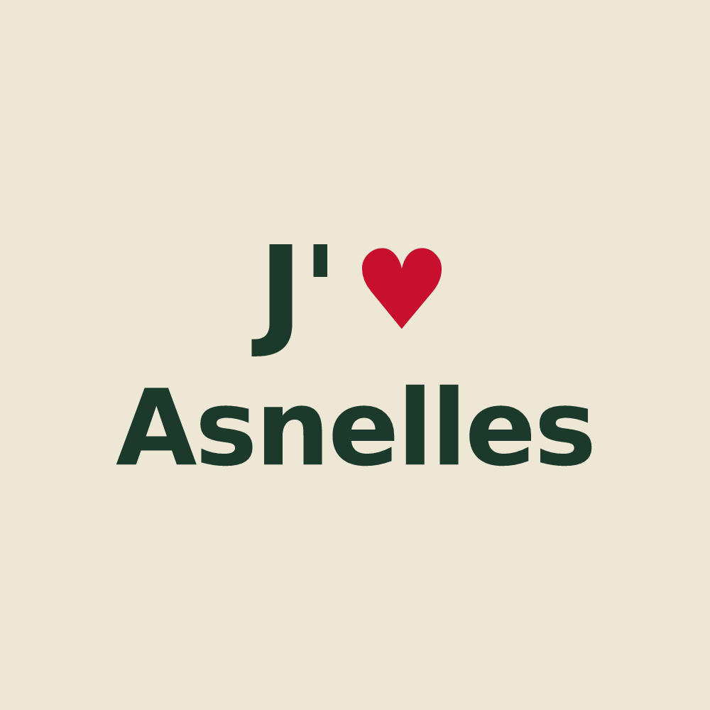 Tote bag personnalisé Asnelles — design J'aime Asnelles