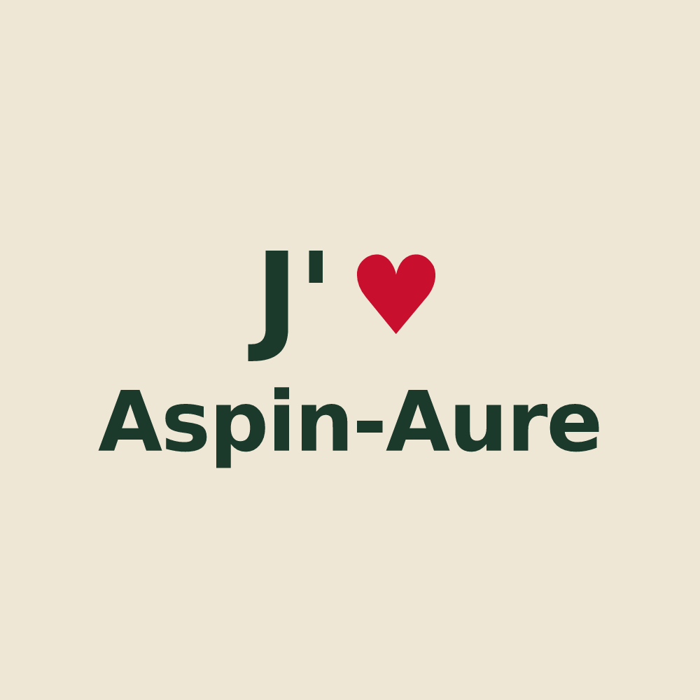Tote bag personnalisé Aspin-Aure — design J'aime Aspin-Aure