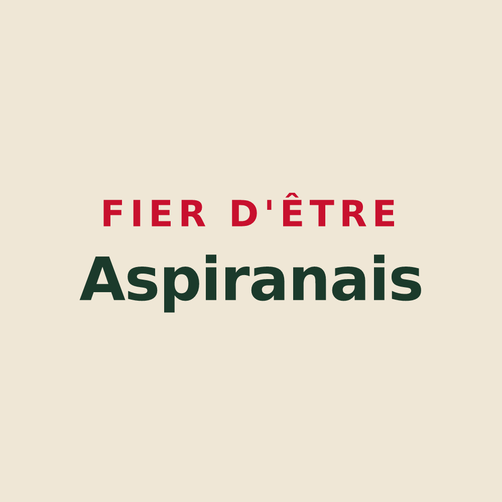 Tote bag « Fier d'être Aspiranais » — design pour Aspiran