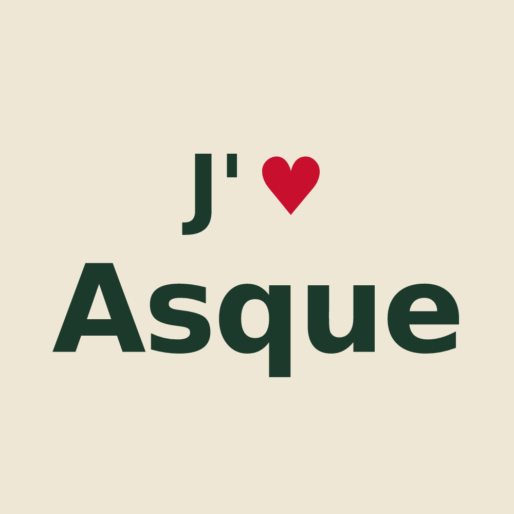 Tote bag personnalisé Asque — design J'aime Asque
