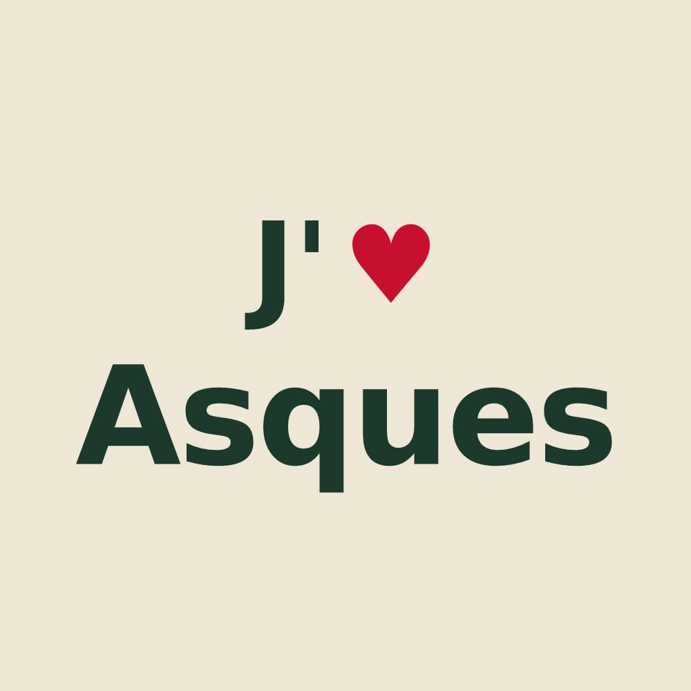 Tote bag personnalisé Asques — design J'aime Asques