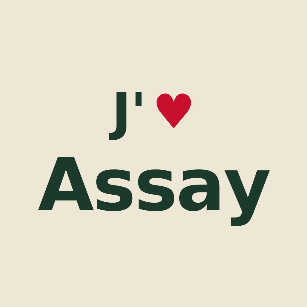 Tote bag personnalisé Assay — design J'aime Assay