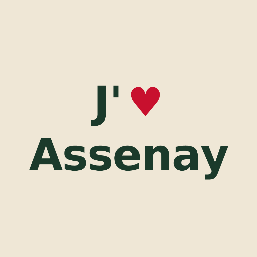 Tote bag personnalisé Assenay — design J'aime Assenay
