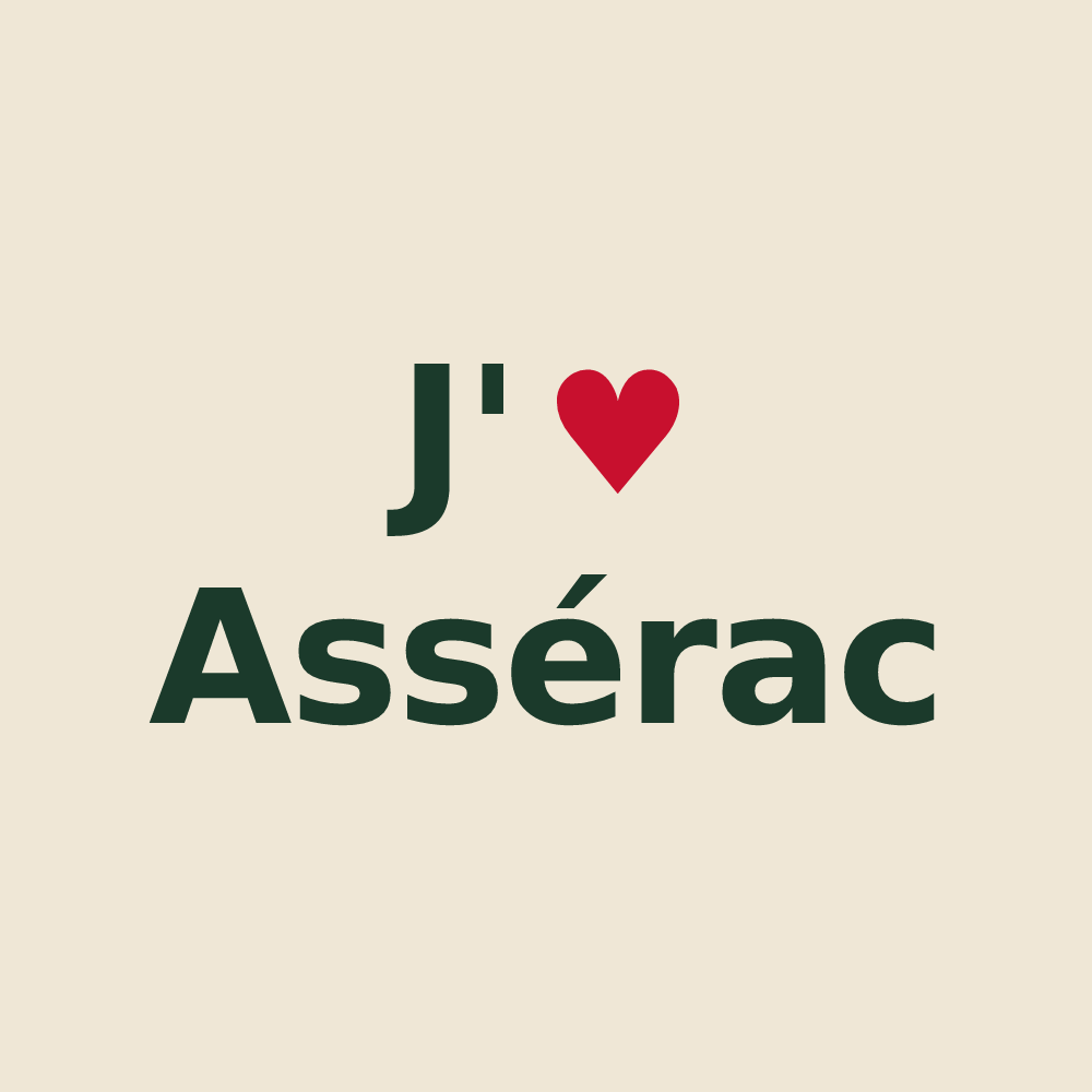 Tote bag personnalisé Assérac — design J'aime Assérac