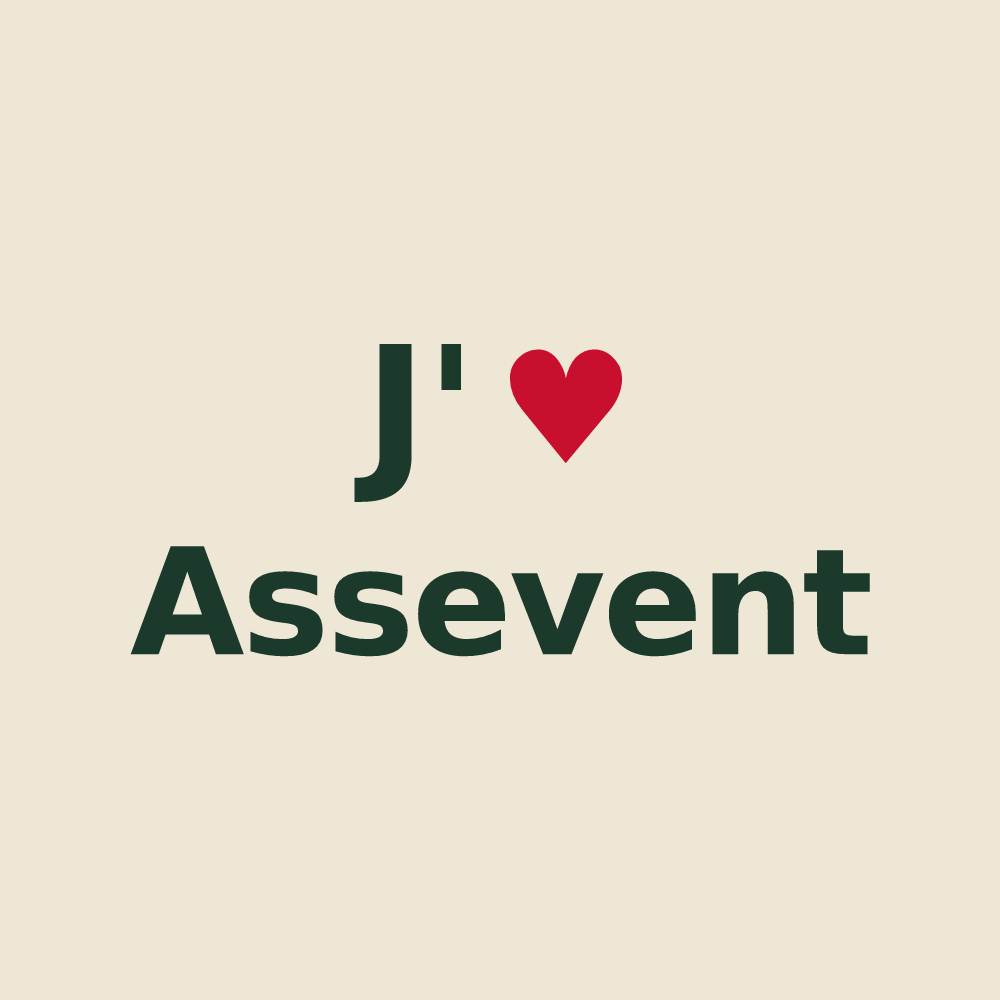 Tote bag personnalisé Assevent — design J'aime Assevent