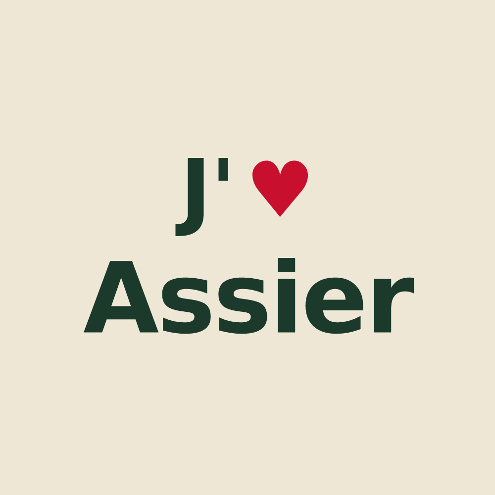 Tote bag personnalisé Assier — design J'aime Assier