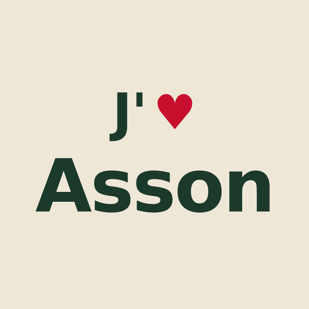 Tote bag personnalisé Asson — design J'aime Asson