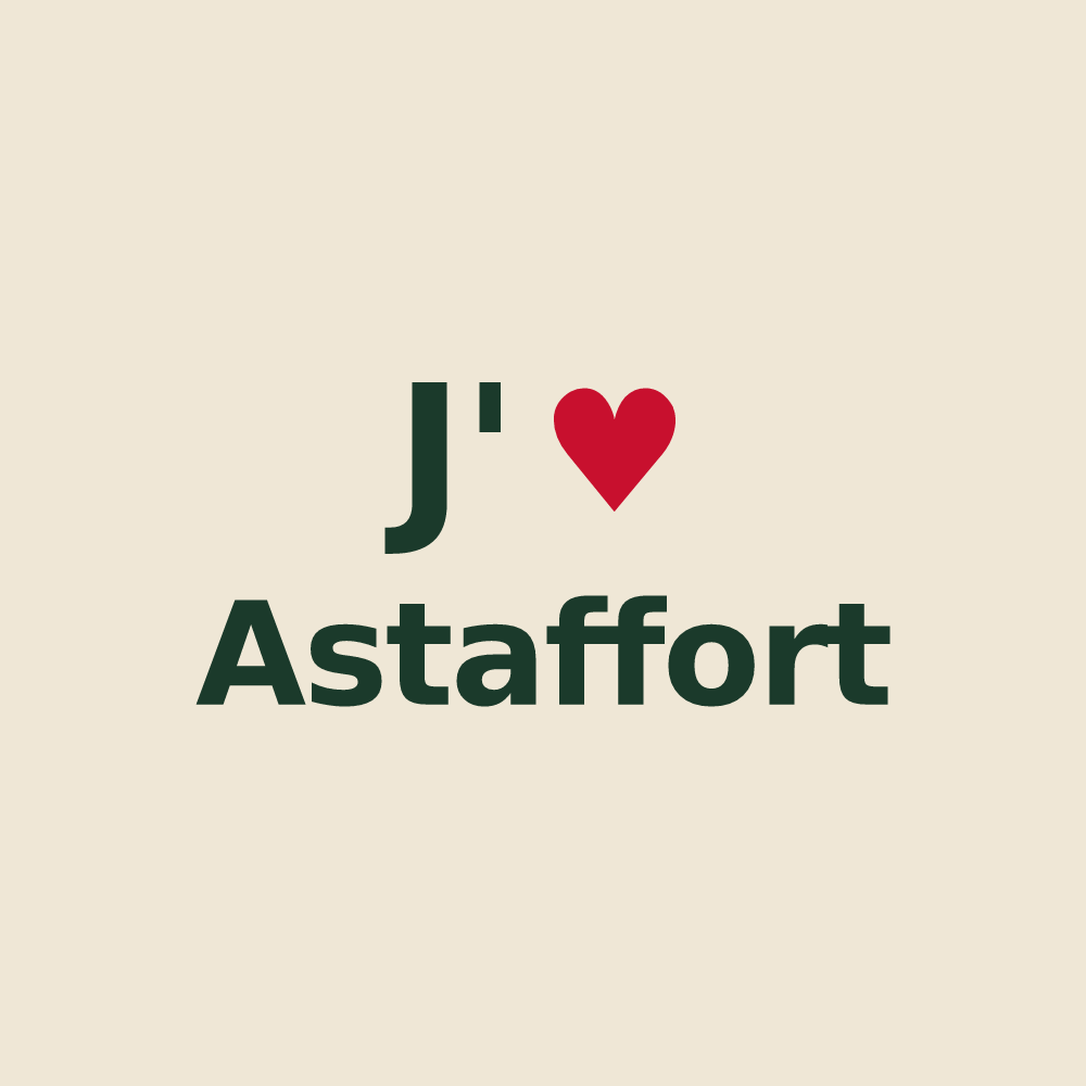 Tote bag personnalisé Astaffort — design J'aime Astaffort