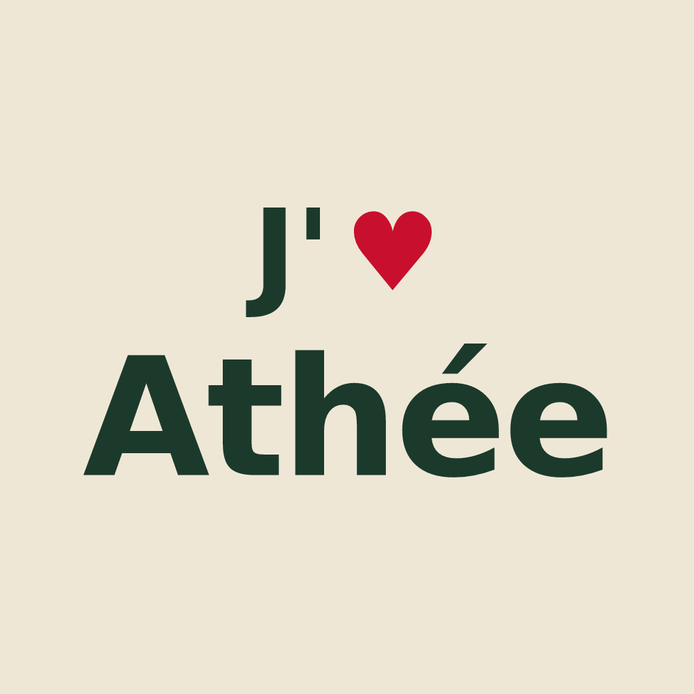 Tote bag personnalisé Athée — design J'aime Athée
