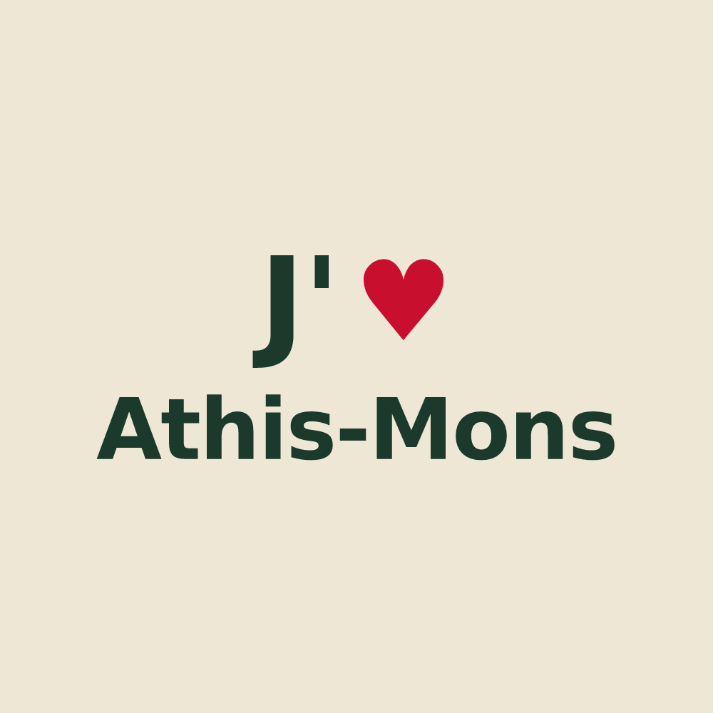 Tote bag personnalisé Athis-Mons — design J'aime Athis-Mons