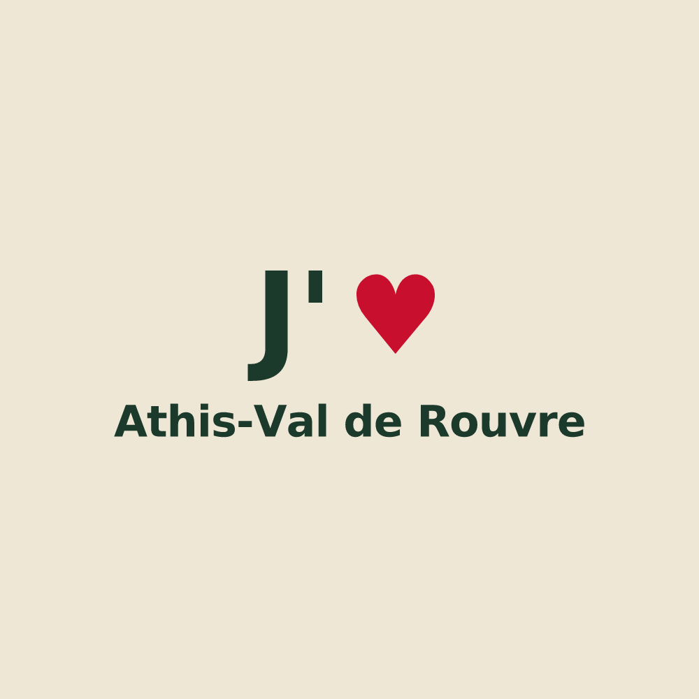 Tote bag personnalisé Athis-Val de Rouvre — design J'aime Athis-Val de Rouvre