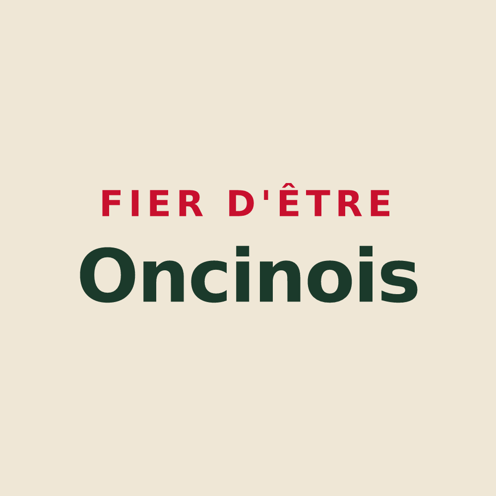 Tote bag « Fier d'être Oncinois » — design pour Attignat-Oncin