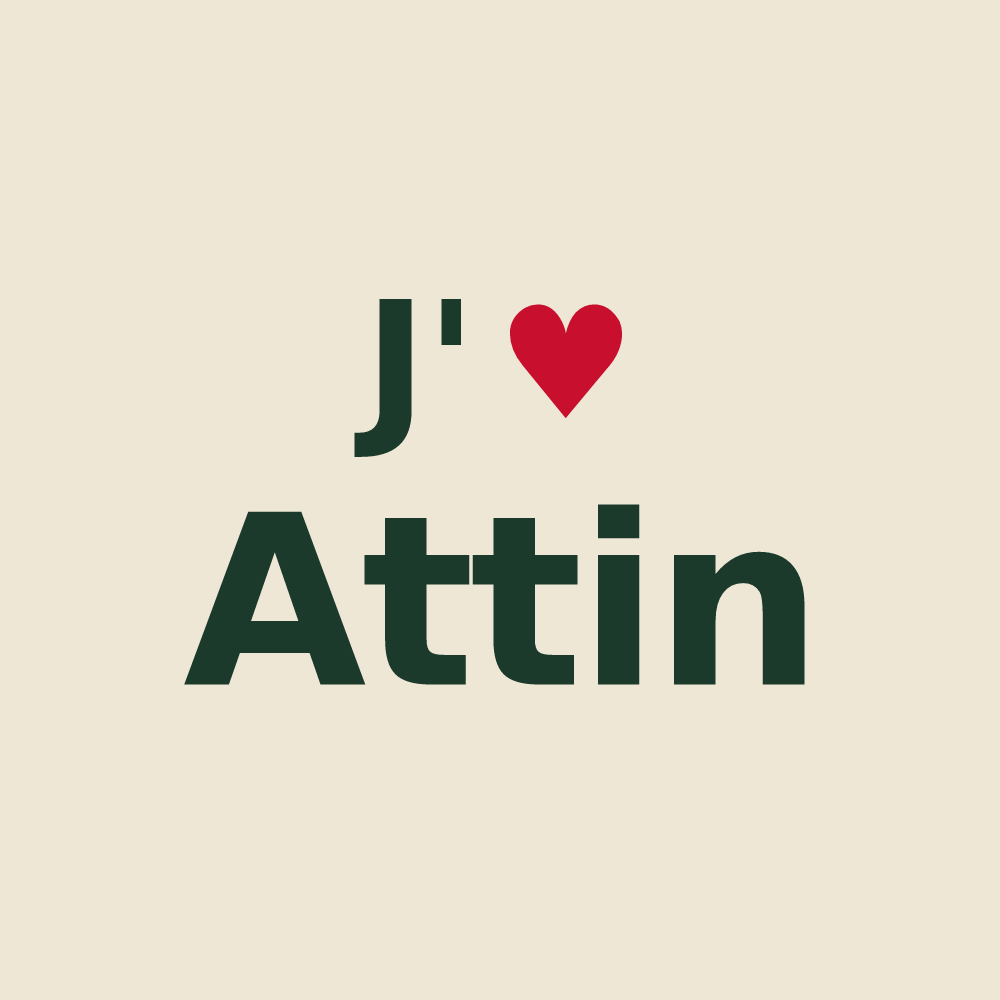 Tote bag personnalisé Attin — design J'aime Attin