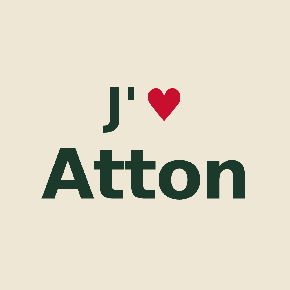Tote bag personnalisé Atton — design J'aime Atton