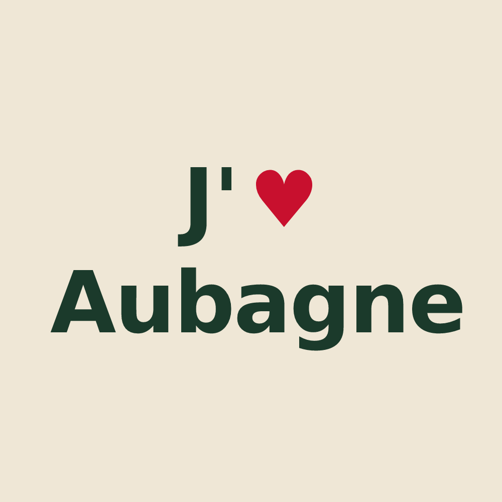 Tote bag personnalisé Aubagne — design J'aime Aubagne