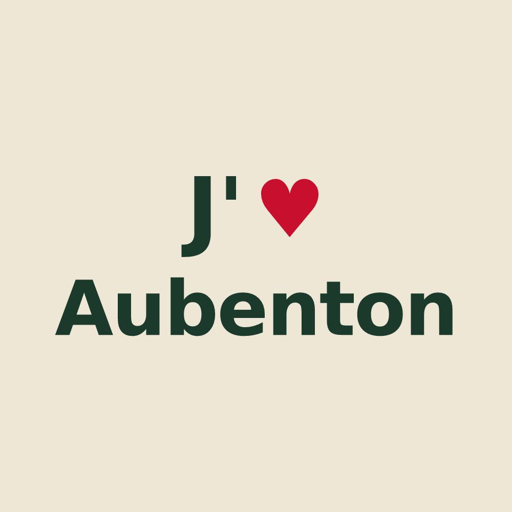 Tote bag personnalisé Aubenton — design J'aime Aubenton
