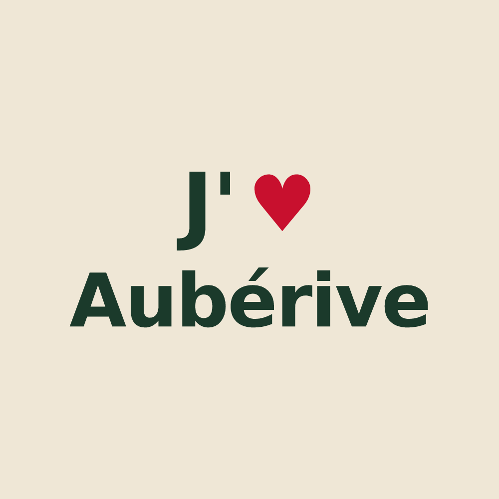 Tote bag personnalisé Aubérive — design J'aime Aubérive