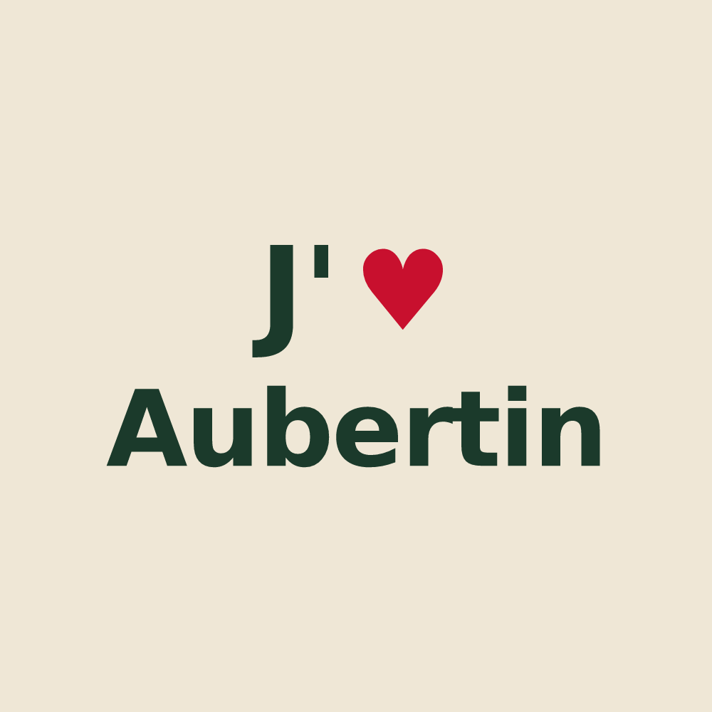 Tote bag personnalisé Aubertin — design J'aime Aubertin