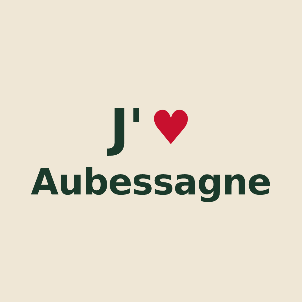 Tote bag personnalisé Aubessagne — design J'aime Aubessagne