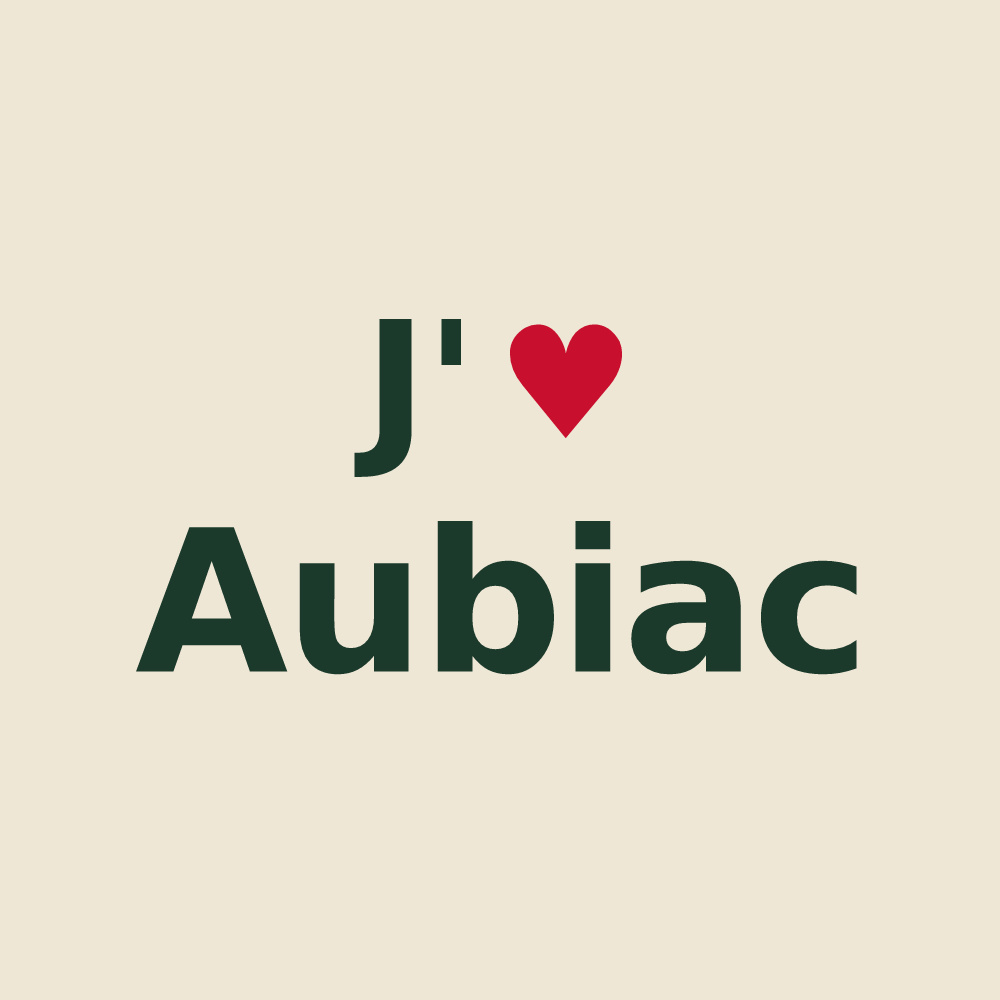 Tote bag personnalisé Aubiac — design J'aime Aubiac