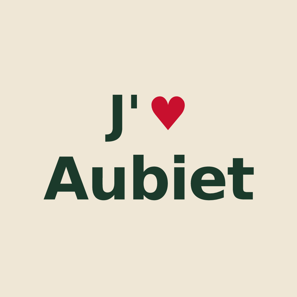 Tote bag personnalisé Aubiet — design J'aime Aubiet
