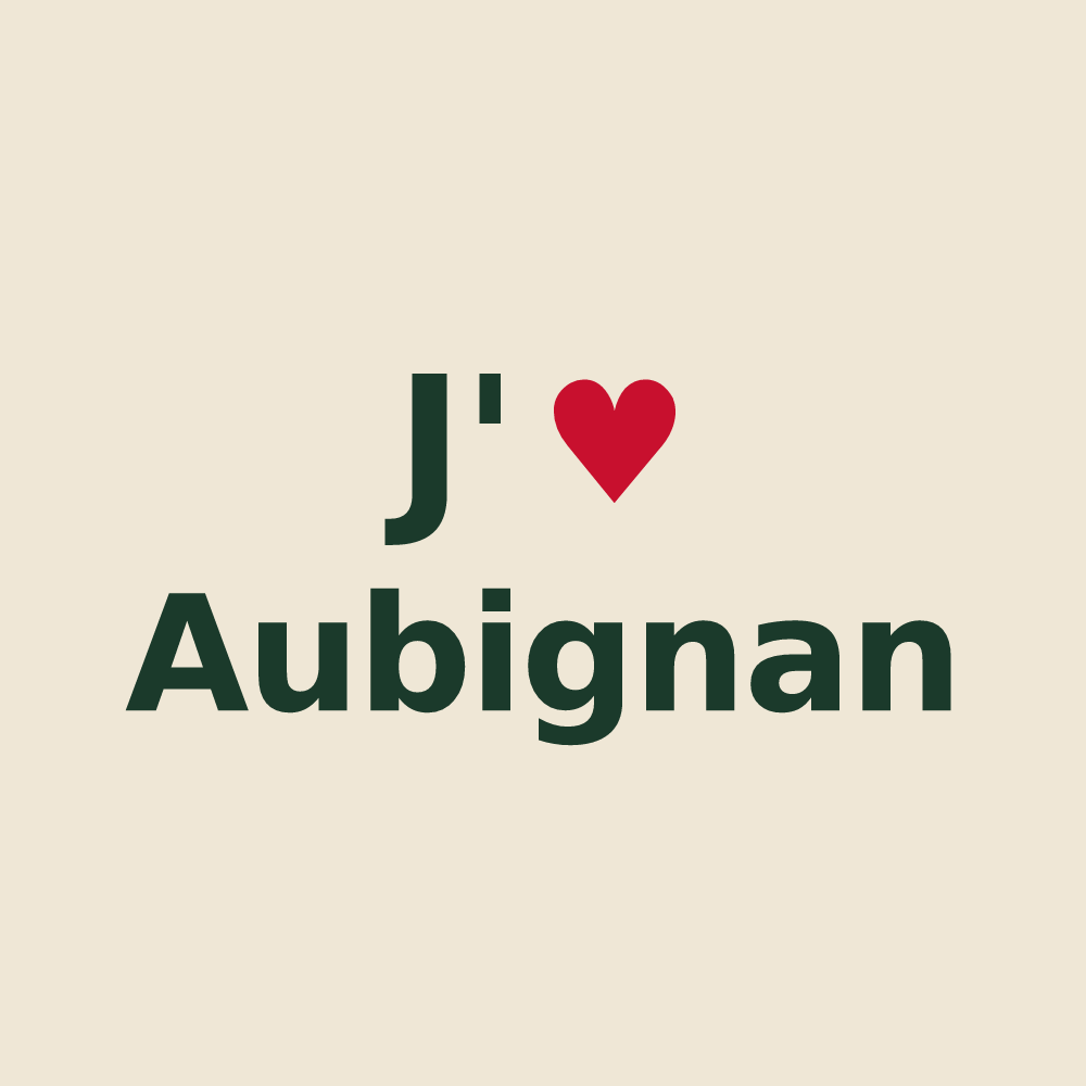 Tote bag personnalisé Aubignan — design J'aime Aubignan