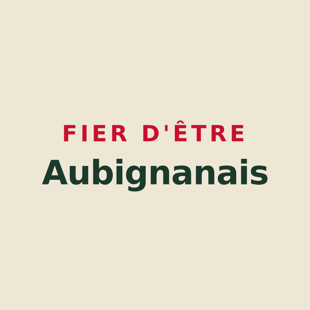 Tote bag « Fier d'être Aubignanais » — design pour Aubignan