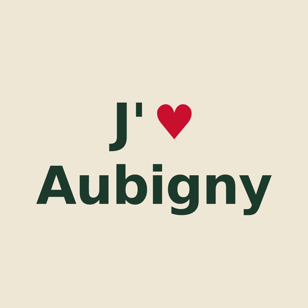 Tote bag personnalisé Aubigny — design J'aime Aubigny