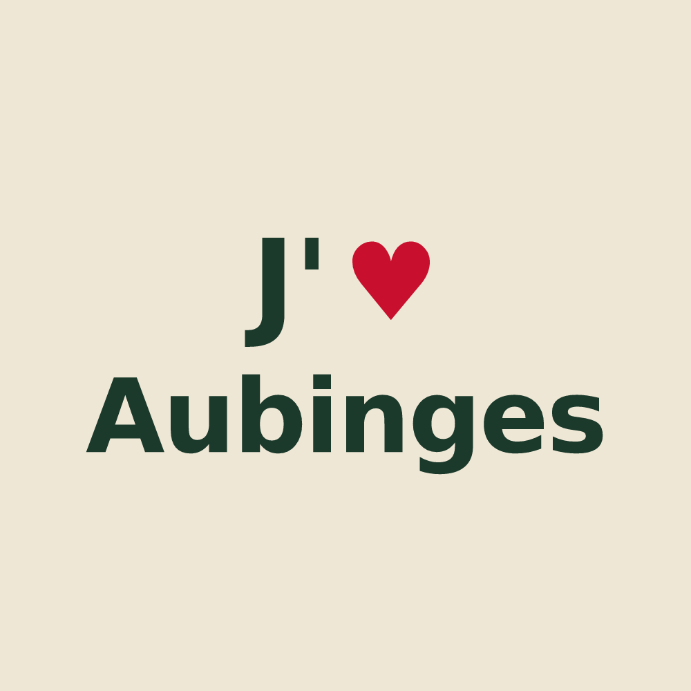 Tote bag personnalisé Aubinges — design J'aime Aubinges