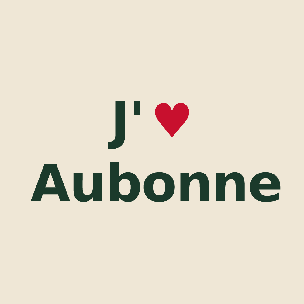 Tote bag personnalisé Aubonne — design J'aime Aubonne