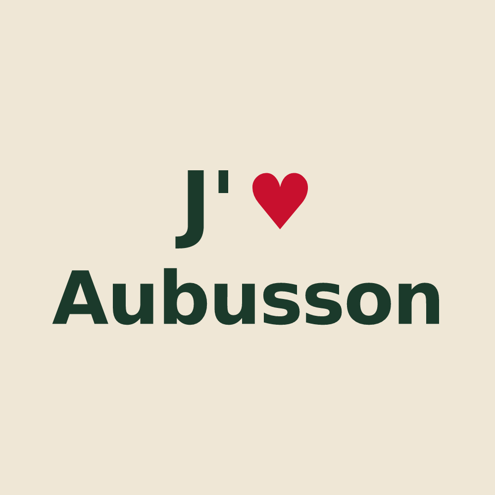 Tote bag personnalisé Aubusson — design J'aime Aubusson