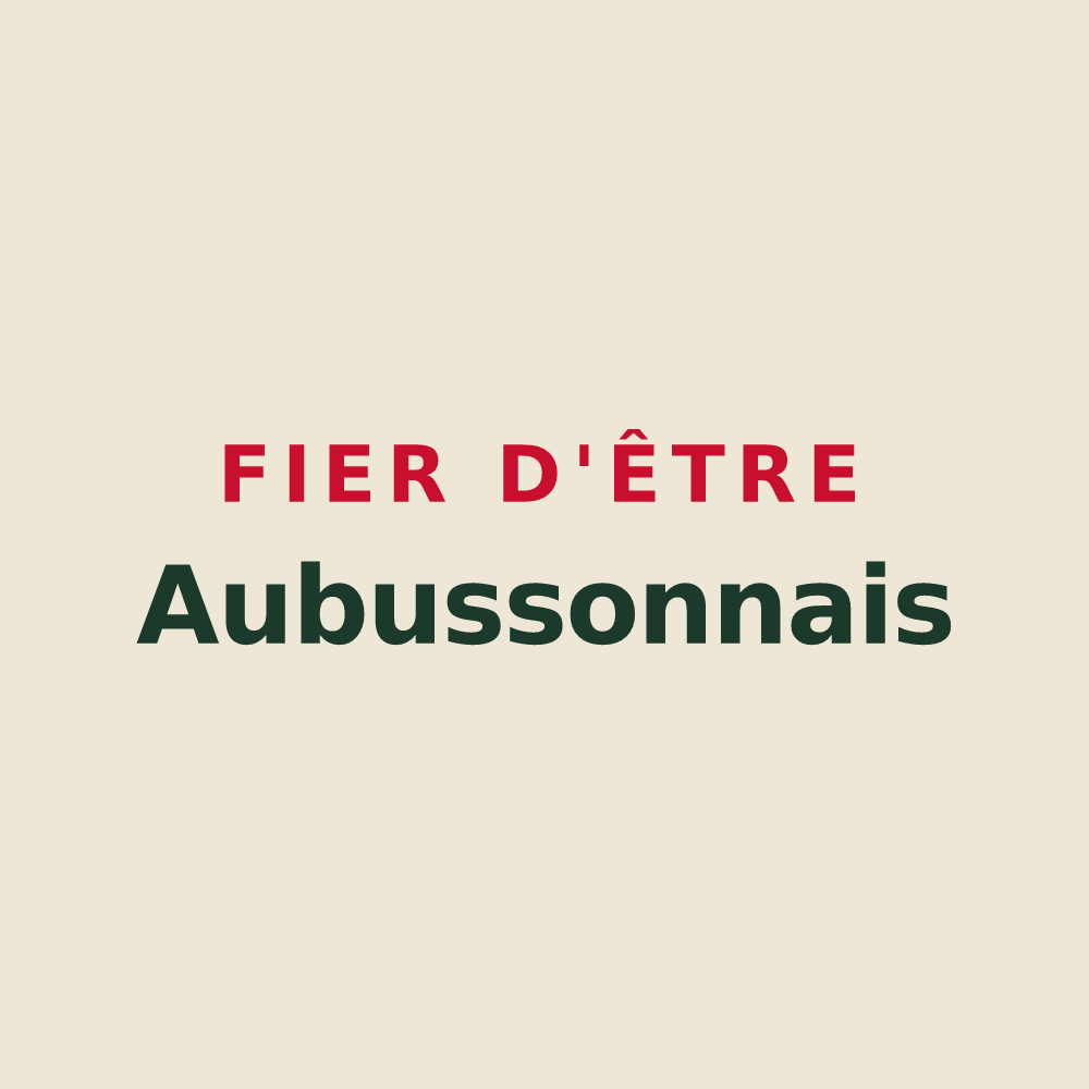 Tote bag « Fier d'être Aubussonnais » — design pour Aubusson