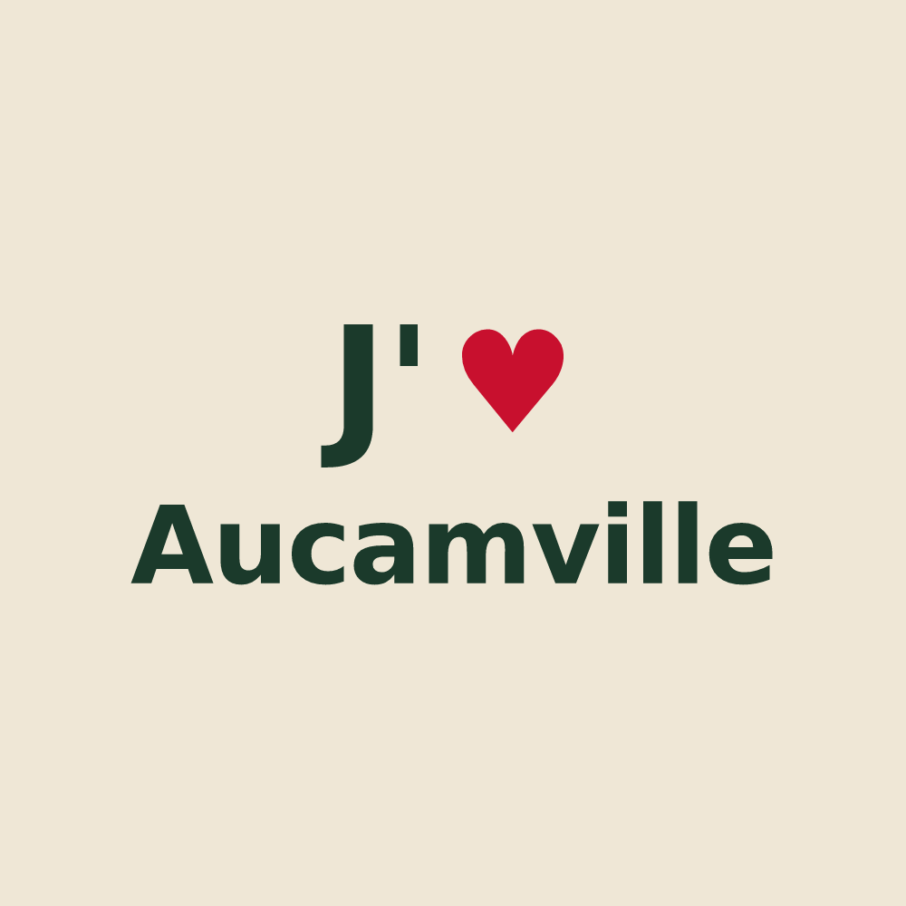 Tote bag personnalisé Aucamville — design J'aime Aucamville