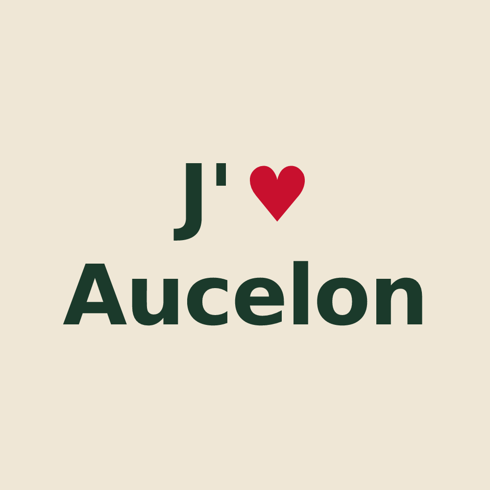 Tote bag personnalisé Aucelon — design J'aime Aucelon