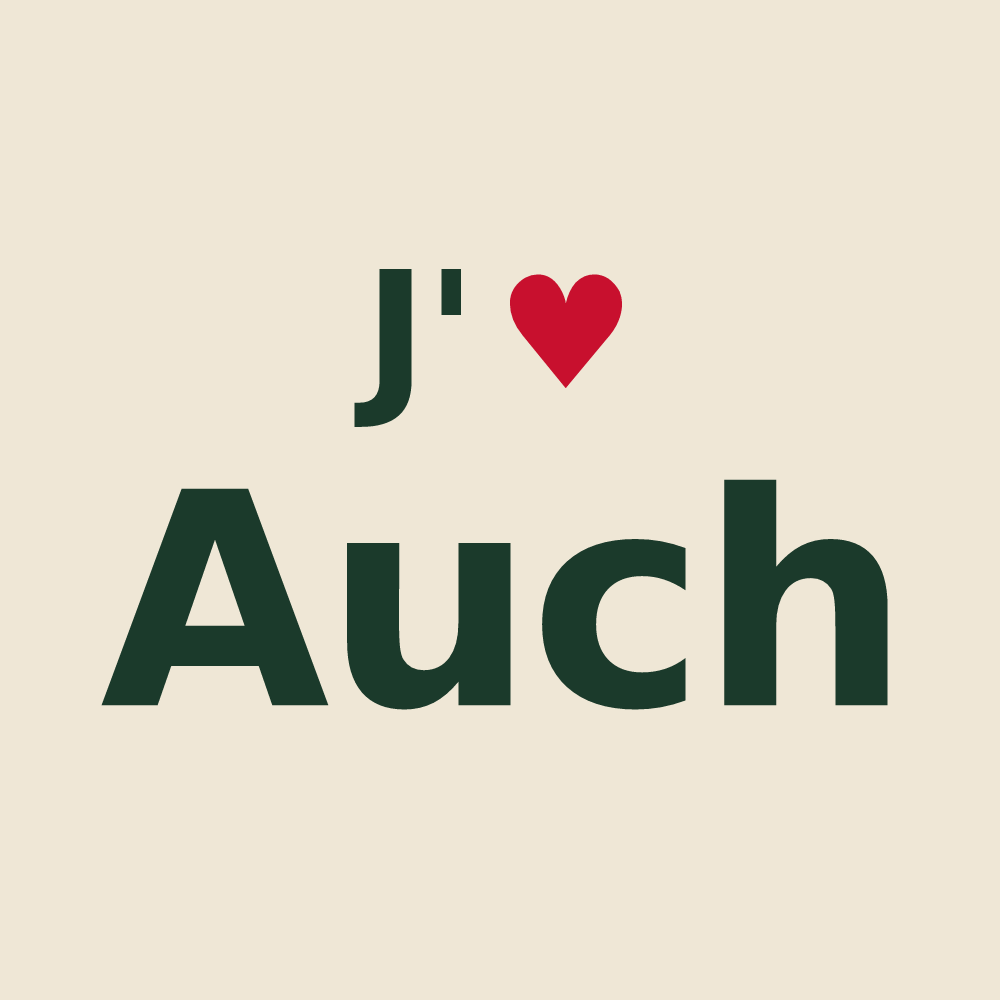 Tote bag personnalisé Auch — design J'aime Auch
