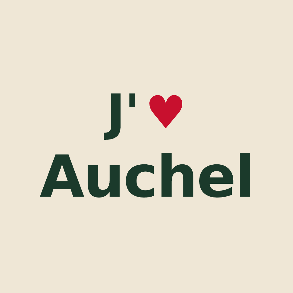 Tote bag personnalisé Auchel — design J'aime Auchel