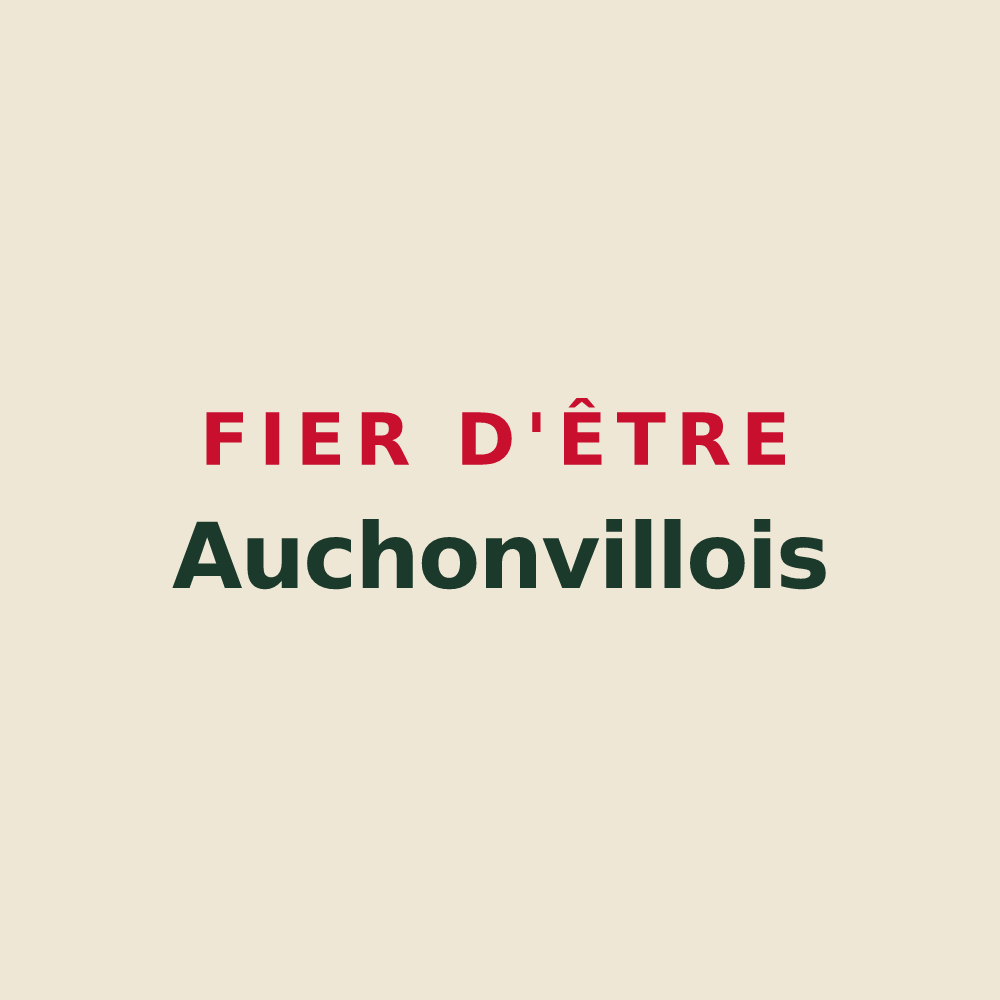 Tote bag « Fier d'être Auchonvillois » — design pour Auchonvillers